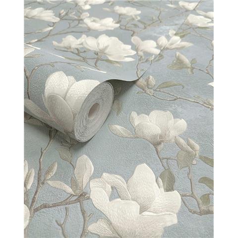 Holden Opus Eleganza Petalina Heavyweight Vinyl Wallpaper 36404 Blue