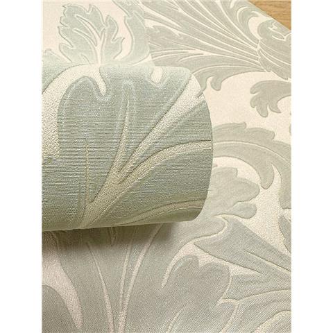 Holden Opus Eleganza Acanthus Heavyweight Vinyl Wallpaper 36430 Sage/Cream