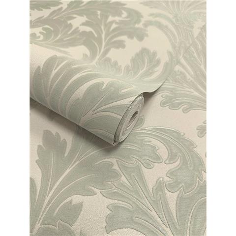 Holden Opus Eleganza Acanthus Heavyweight Vinyl Wallpaper 36430 Sage/Cream