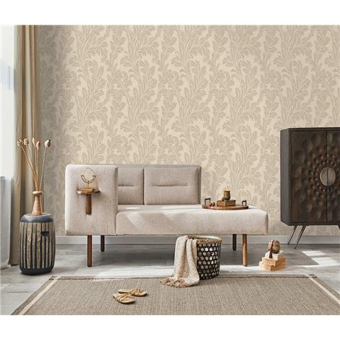 Holden Opus Eleganza Acanthus Heavyweight Vinyl Wallpaper 36431 Beige