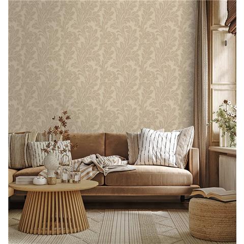 Holden Opus Eleganza Acanthus Heavyweight Vinyl Wallpaper 36432 Taupe