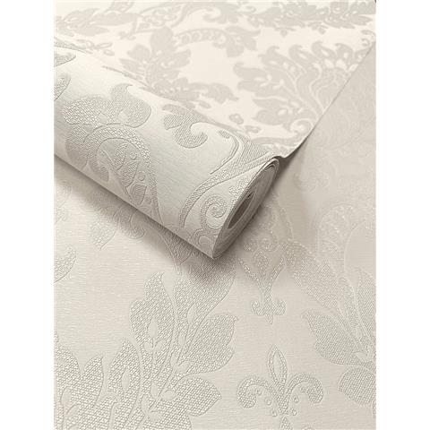 Opus Clara Damask Heavyweight Italian Vinyl Wallpaper 36440 Dove