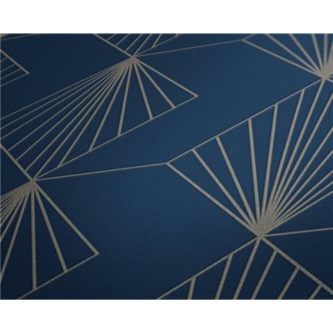 AS Creations French Affair Art Deco Style Wallpaper 367102 Navy/Gold