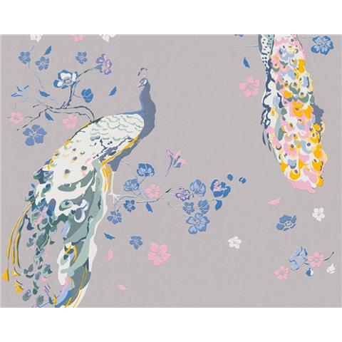 Turnowsky Bird of Paradise Wallpaper 38906-5 Grey/Blue