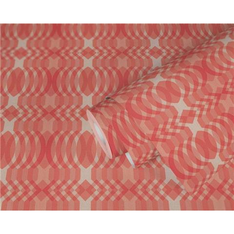 AS CREATIONS RETRO CHIC Graphics WALLPAPER 395344 Red/Cream