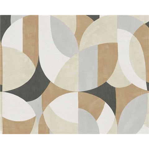 AS Creations French Affair Retro Style Abstract Wallpaper 399321 Black/Brown/Cream