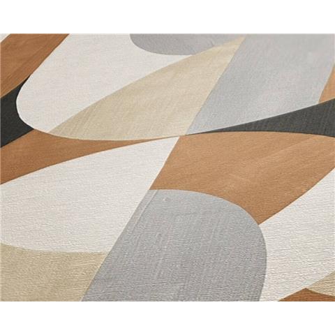 AS Creations French Affair Retro Style Abstract Wallpaper 399321 Black/Brown/Cream