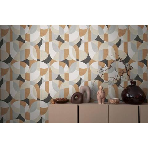 AS Creations French Affair Retro Style Abstract Wallpaper 399321 Black/Brown/Cream