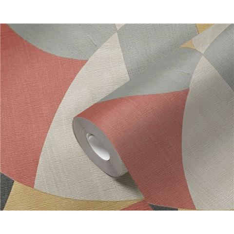 AS Creations French Affair Retro Style Abstract Wallpaper 399323 Red/Grey/Cream