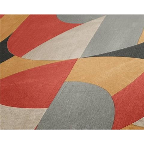 AS Creations French Affair Retro Style Abstract Wallpaper 399323 Red/Grey/Cream