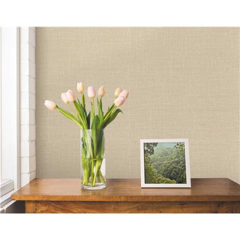 Vasari Sofia Linen Texture Vinyl Wallpaper 400716 Cream