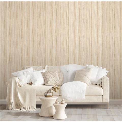 Vasari Sofia Stripe Vinyl Wallpaper 400808 Caramel