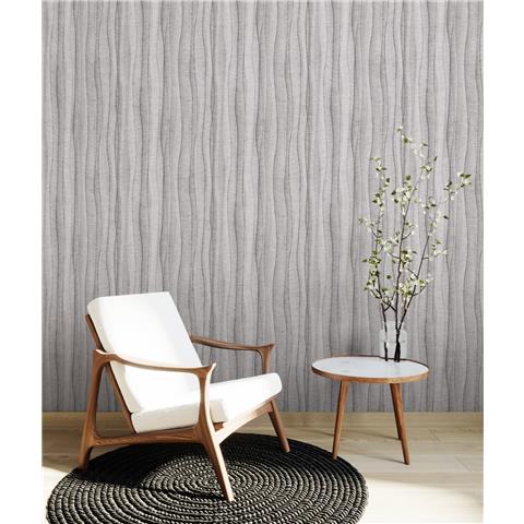 Vasari Sofia Stripe Vinyl Wallpaper 400822 Blue/Grey