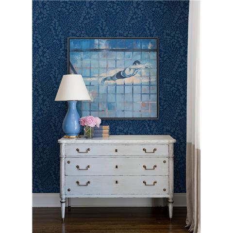 A Street Prints Hannah Wallpaper Elin Branch 26517 Blue