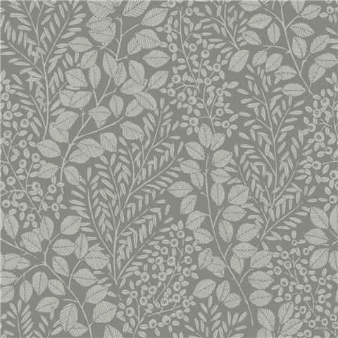 A Street Prints Hannah Wallpaper Elin Branch 26519 Charcoal