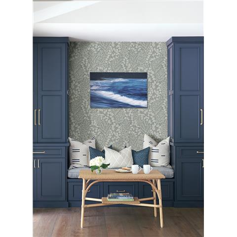 A Street Prints Hannah Wallpaper Elin Branch 26519 Charcoal