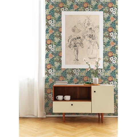 A Street Prints Hannah Wallpaper Karina Floral 26520 Green