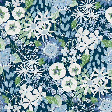 A Street Prints Hannah Wallpaper Karina Floral 26524 Blue