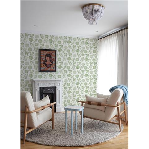 A Street Prints Hannah Wallpaper Inge Floral 26531 Green