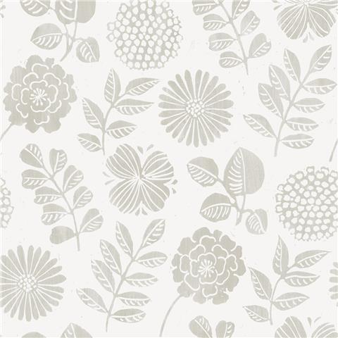 A Street Prints Hannah Wallpaper Inge Floral 26533 Grey