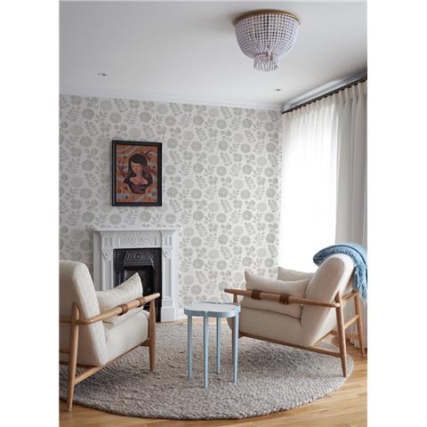 A Street Prints Hannah Wallpaper Inge Floral 26533 Grey