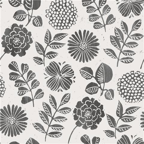 A Street Prints Hannah Wallpaper Inge Floral 26534 Black