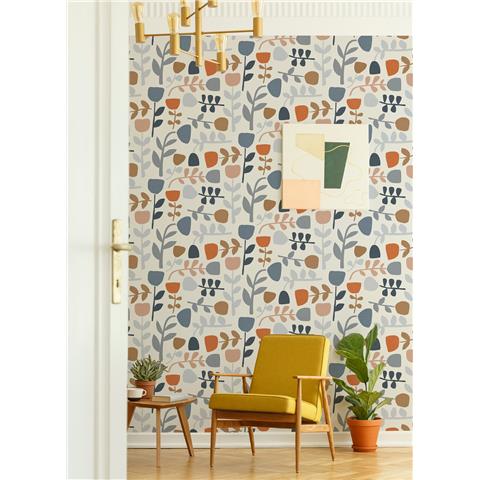 A Street Prints Hannah Wallpaper Juni Scandi 26535 Blue/red