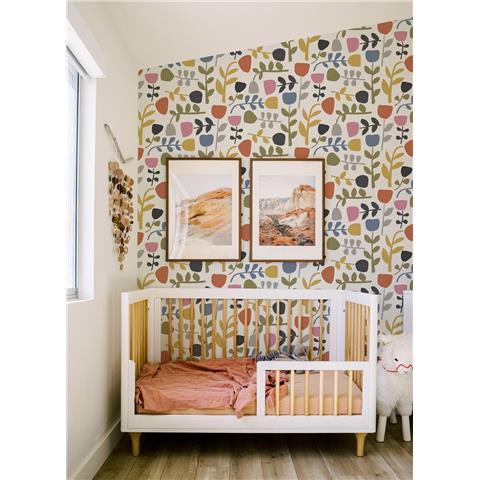 A Street Prints Hannah Wallpaper Juni Scandi 26538 Pink/Orange