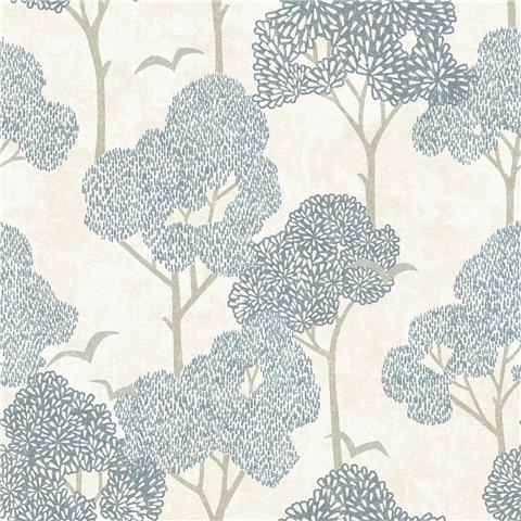 A Street Prints Hannah Wallpaper Lykke Tree 26540 Blue