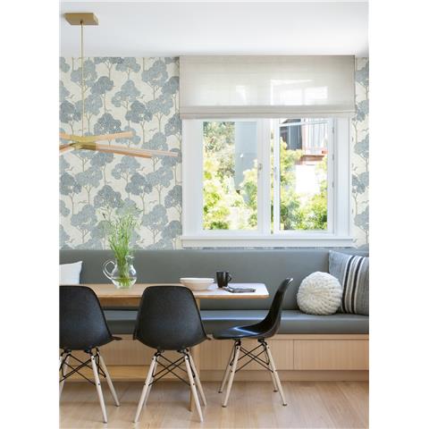 A Street Prints Hannah Wallpaper Lykke Tree 26540 Blue