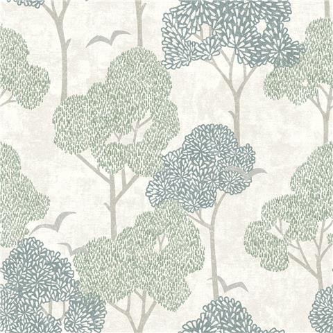 A Street Prints Hannah Wallpaper Lykke Tree 26542 Green