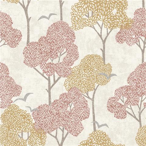 A Street Prints Hannah Wallpaper Lykke Tree 26544 Coral