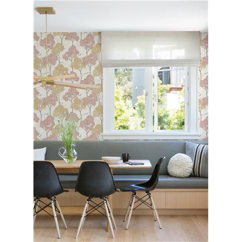 A Street Prints Hannah Wallpaper Lykke Tree 26544 Coral