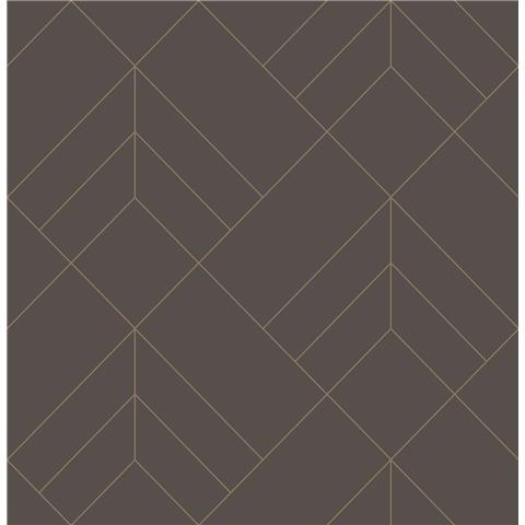 A Street Prints Hannah Wallpaper Sander Geo 26549 Brown/Gold