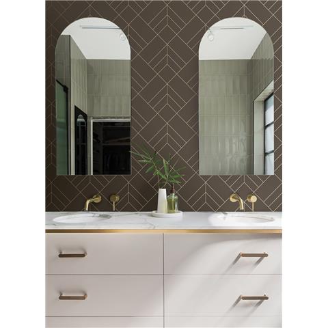 A Street Prints Hannah Wallpaper Sander Geo 26549 Brown/Gold