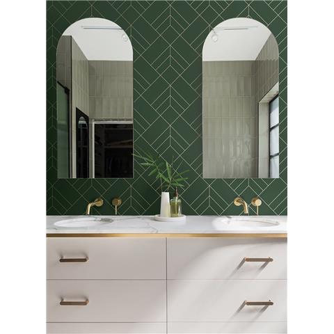 A Street Prints Hannah Wallpaper Sander Geo 26550 Green/Gold