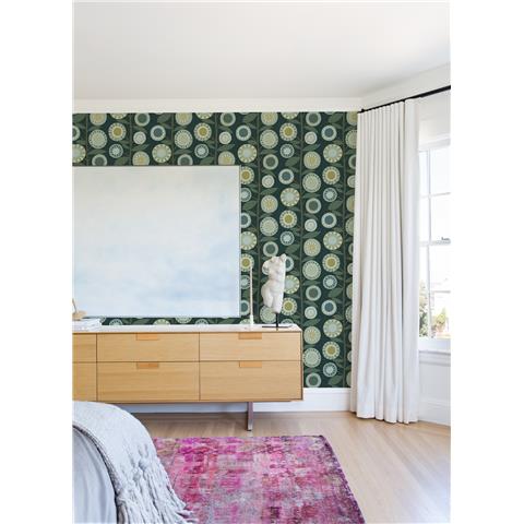 A Street Prints Hannah Wallpaper Sisu Scandi Floral 26551 Forest