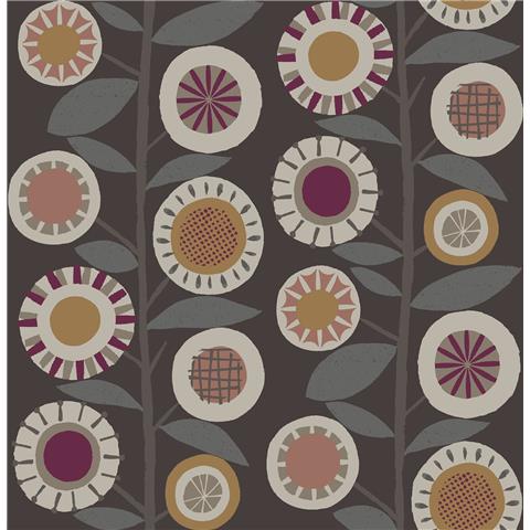 A Street Prints Hannah Wallpaper Sisu Scandi Floral 26552 Berry