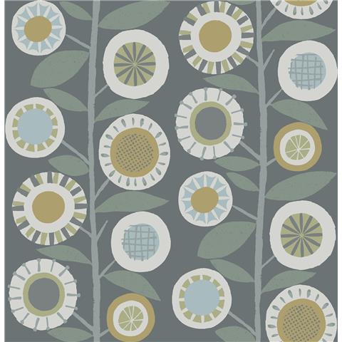 A Street Prints Hannah Wallpaper Sisu Scandi Floral 26553 Grey