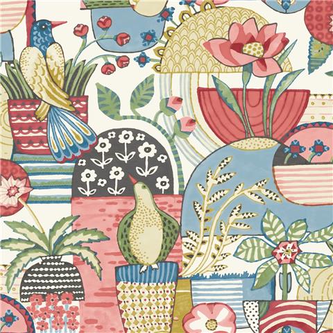 A Street Prints Hannah Wallpaper Fika 26557 Blue/Red