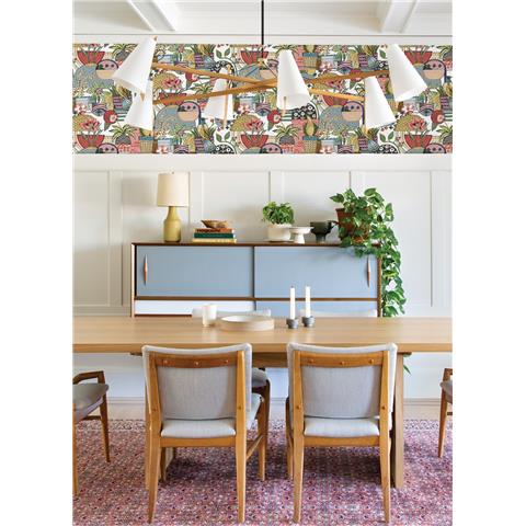 A Street Prints Hannah Wallpaper Fika 26558 Purple/Blue