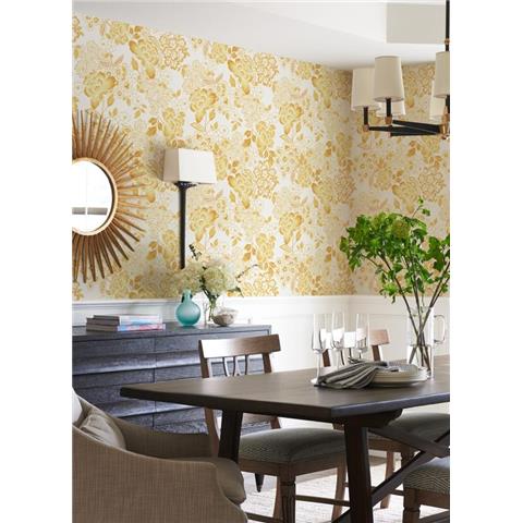 A Street Prints Happy Wallpaper Irina Floral 26302 Yellow