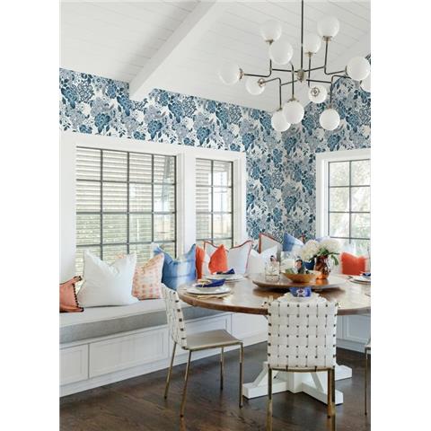 A Street Prints Happy Wallpaper Irina Floral 26304 Blue