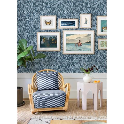 A Street Prints Happy Wallpaper Alorah Wave 26309 Blue