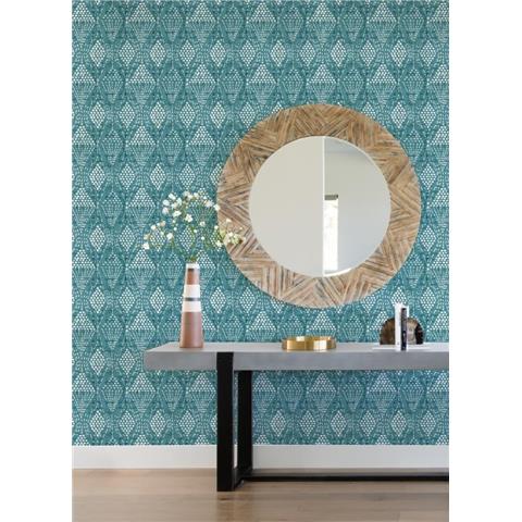 A Street Prints Happy Wallpaper Grady Geo 26318 Teal