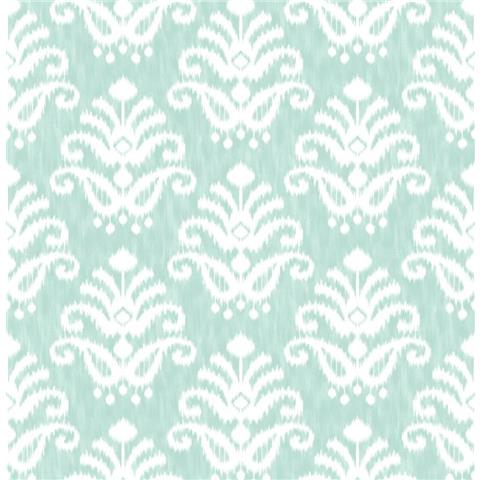 A Street Prints Happy Wallpaper Keaton Damask 26327 Duck Egg