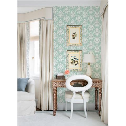 A Street Prints Happy Wallpaper Keaton Damask 26327 Duck Egg