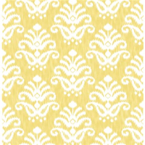 A Street Prints Happy Wallpaper Keaton Damask 26328 Yellow