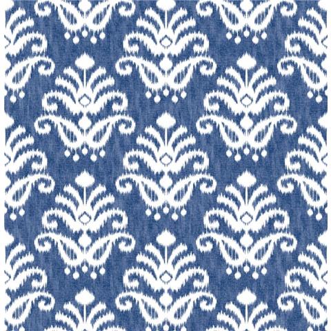 A Street Prints Happy Wallpaper Keaton Damask 26329 Blue