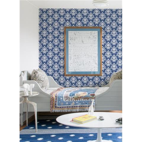 A Street Prints Happy Wallpaper Keaton Damask 26329 Blue